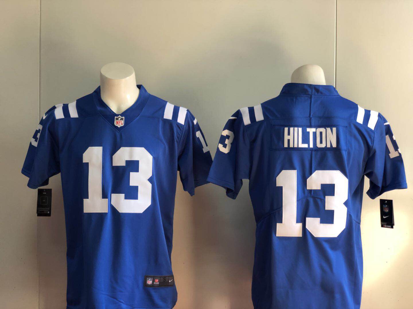 Men Indianapolis Colts 13 Hilton blue Nike Vapor Untouchable Limited Player NFL Jerseys